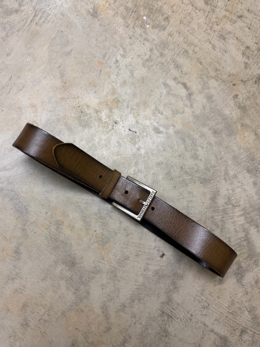 Harley-Davidson Brown Leather Men's Belt with Metal Buckle
